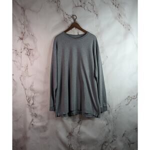 Duluth Trading T Shirt Mens XL Long Sleeve Gray Heavyweight Cotton Longtail Crew